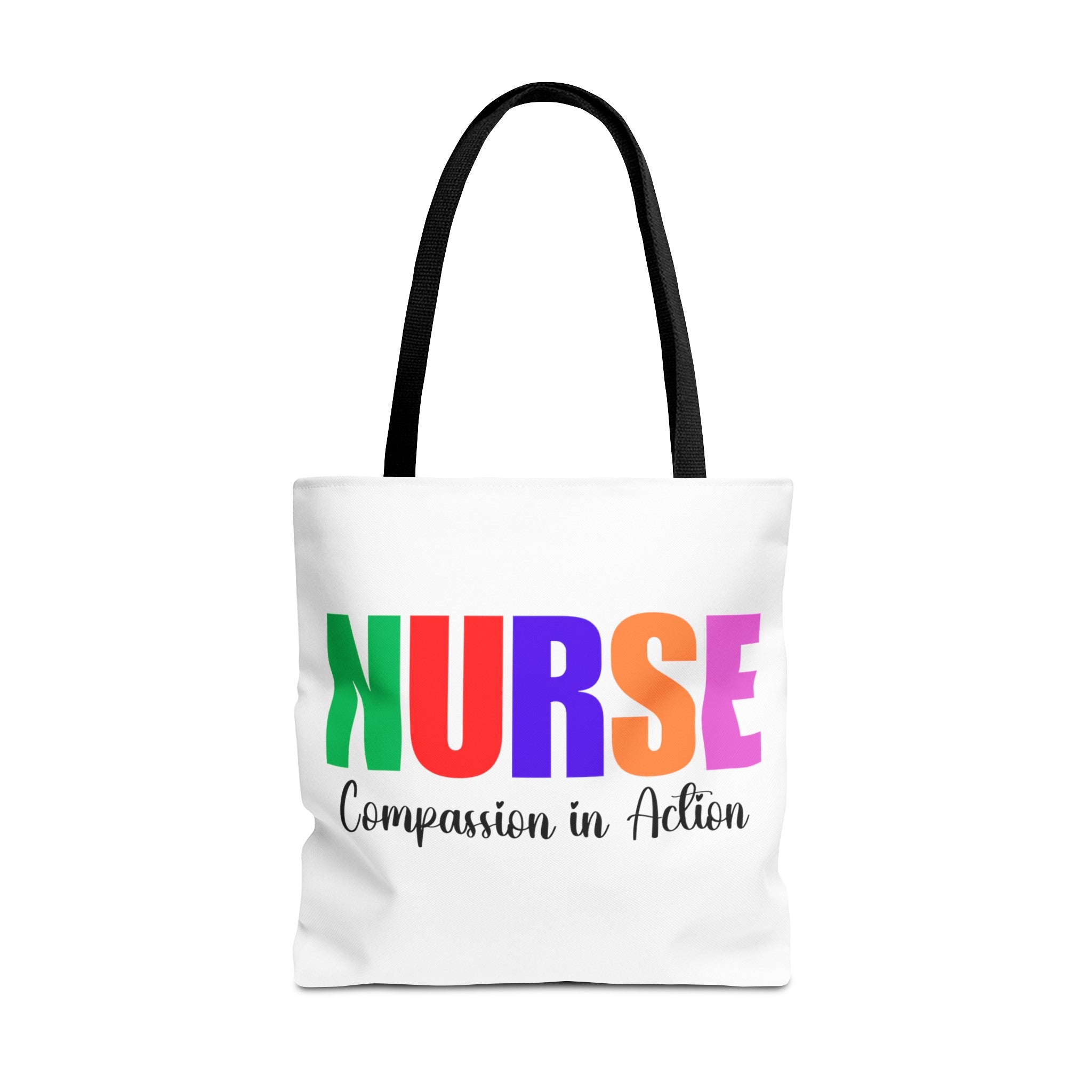 Nurse Compassion In Action Tote Bag (AOP), Gift for Nurse, Nurse Bag, Bag for Nurse