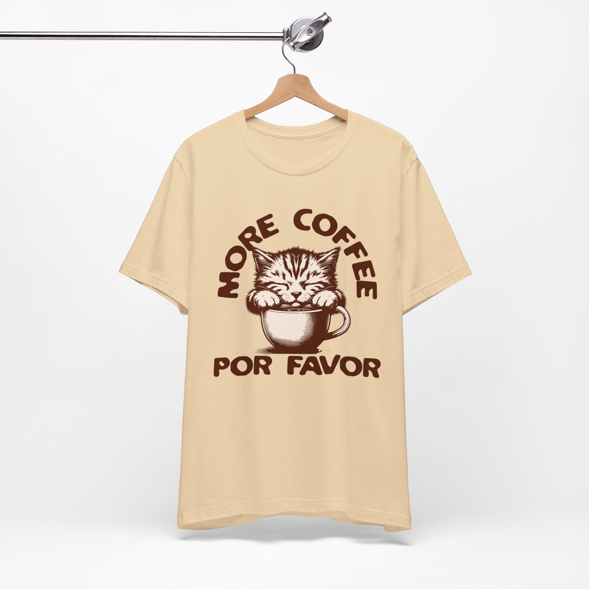 More Coffee Por Favor Funny Unisex Jersey Short Sleeve Tee, Gift for Mom, Gift for Dad, Gift for Teacher, Gift for friend