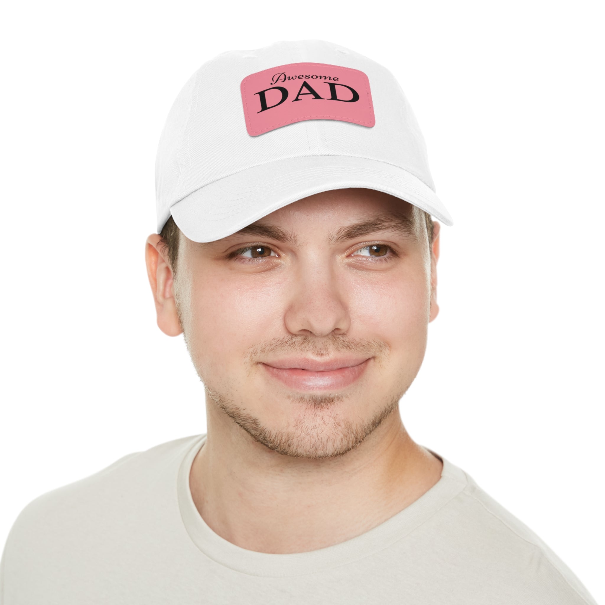 Awesome Dad Hat with Leather Patch (Rectangle), Best Father's Day Gift, Best Gift for Dad, Best Gift for Grandpa, Father's Day Hat