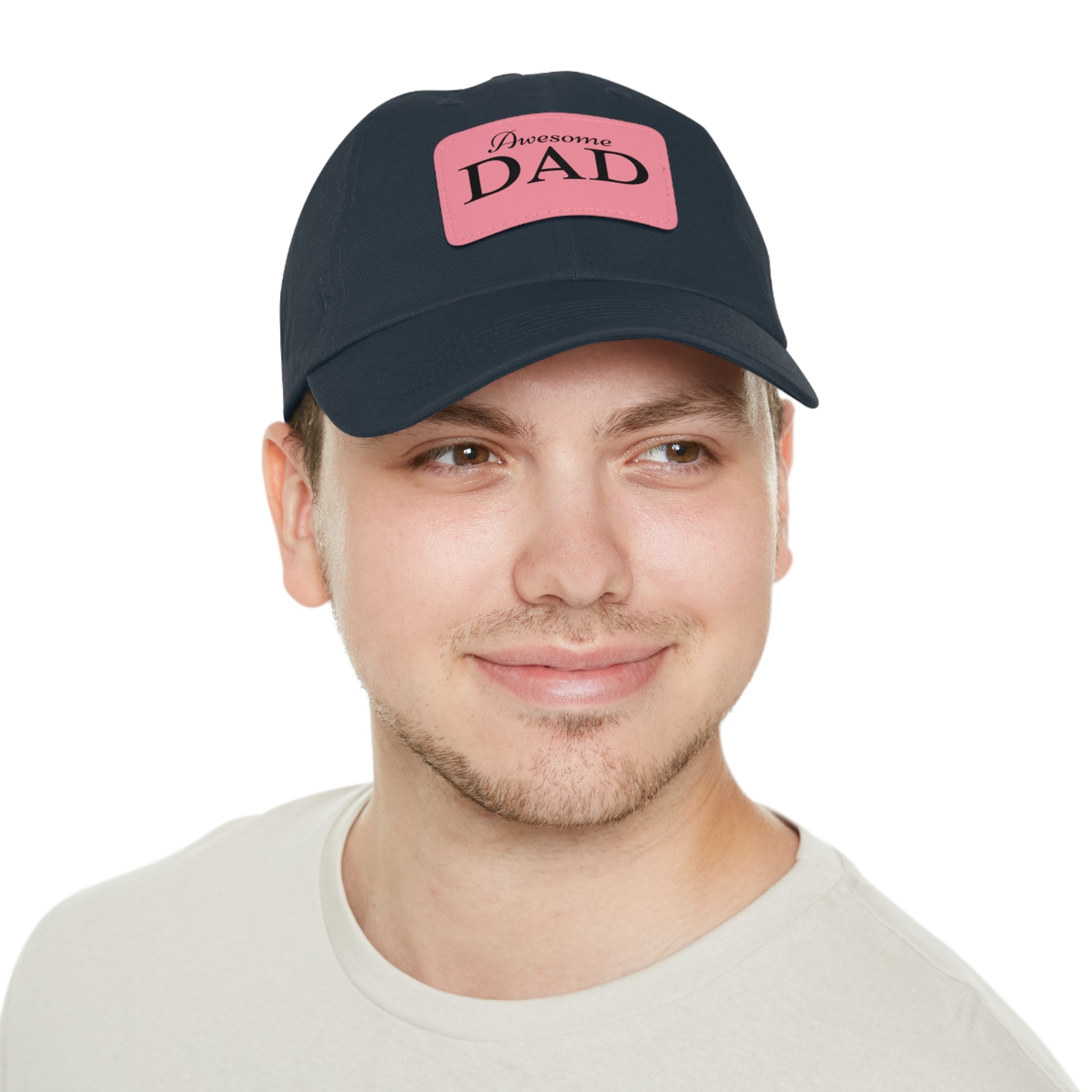 Awesome Dad Hat with Leather Patch (Rectangle), Best Father's Day Gift, Best Gift for Dad, Best Gift for Grandpa, Father's Day Hat