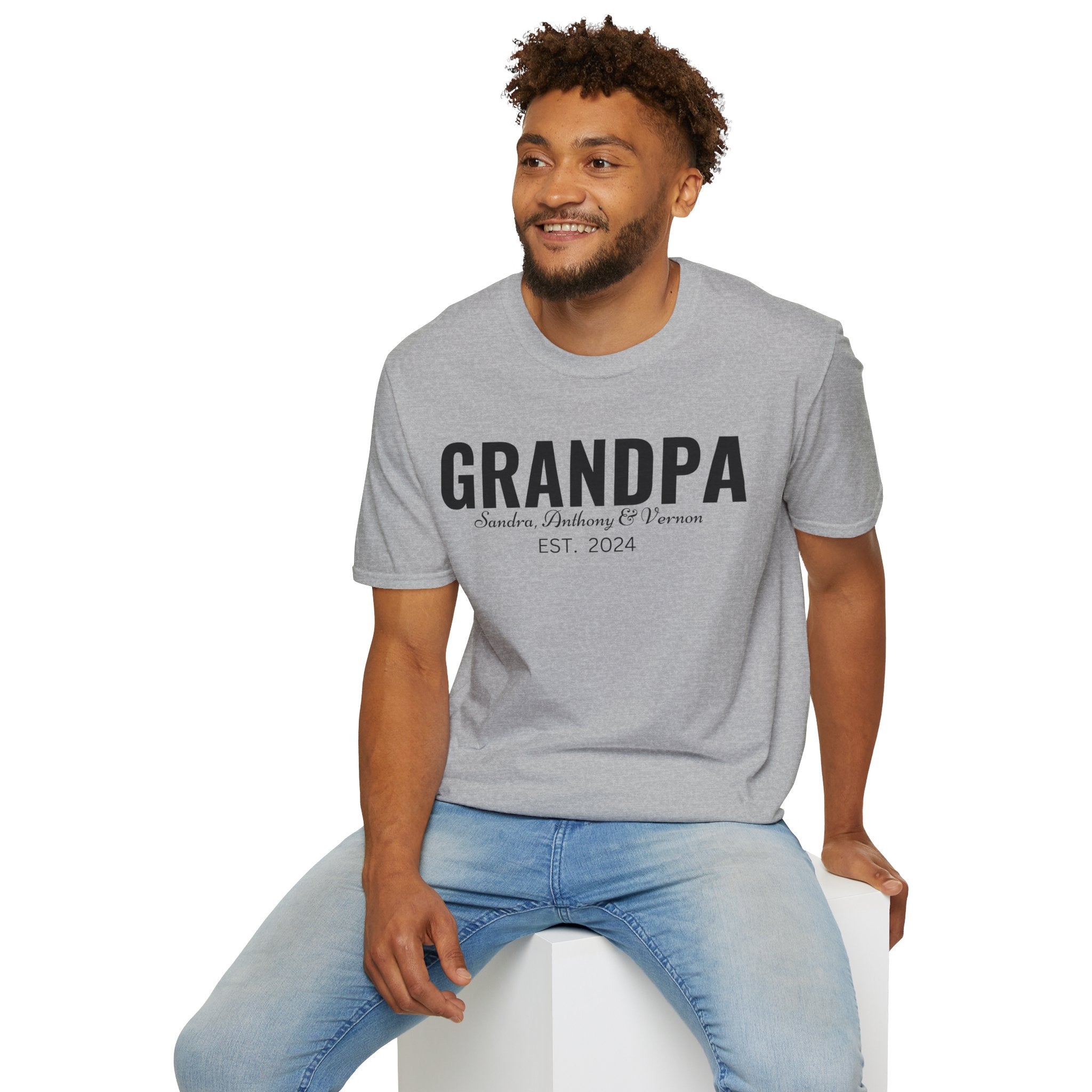 Personalized Grandpa Shirt with Grandkids Names , Fathers Day Gift For Grandpa, Gift From Grandkids, Gift from Kids