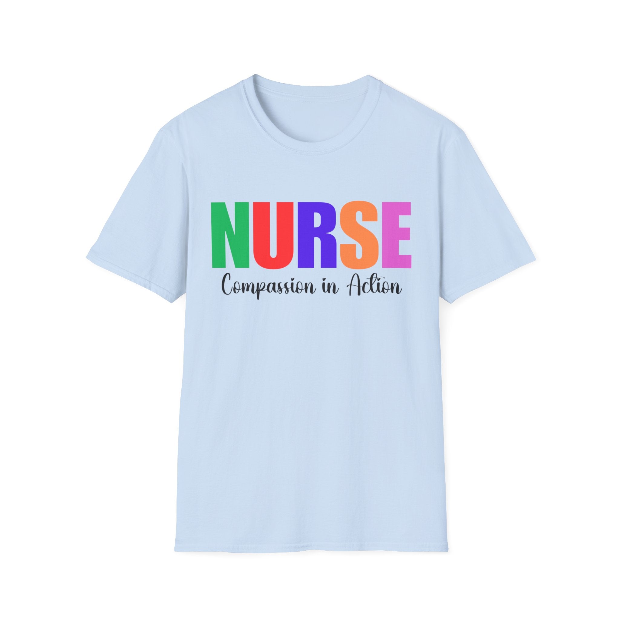 Nurse Compassion In Action Unisex Softstyle T-Shirt, Gift for Nurse, nurse Life t-shirt, Nurse t-shirt