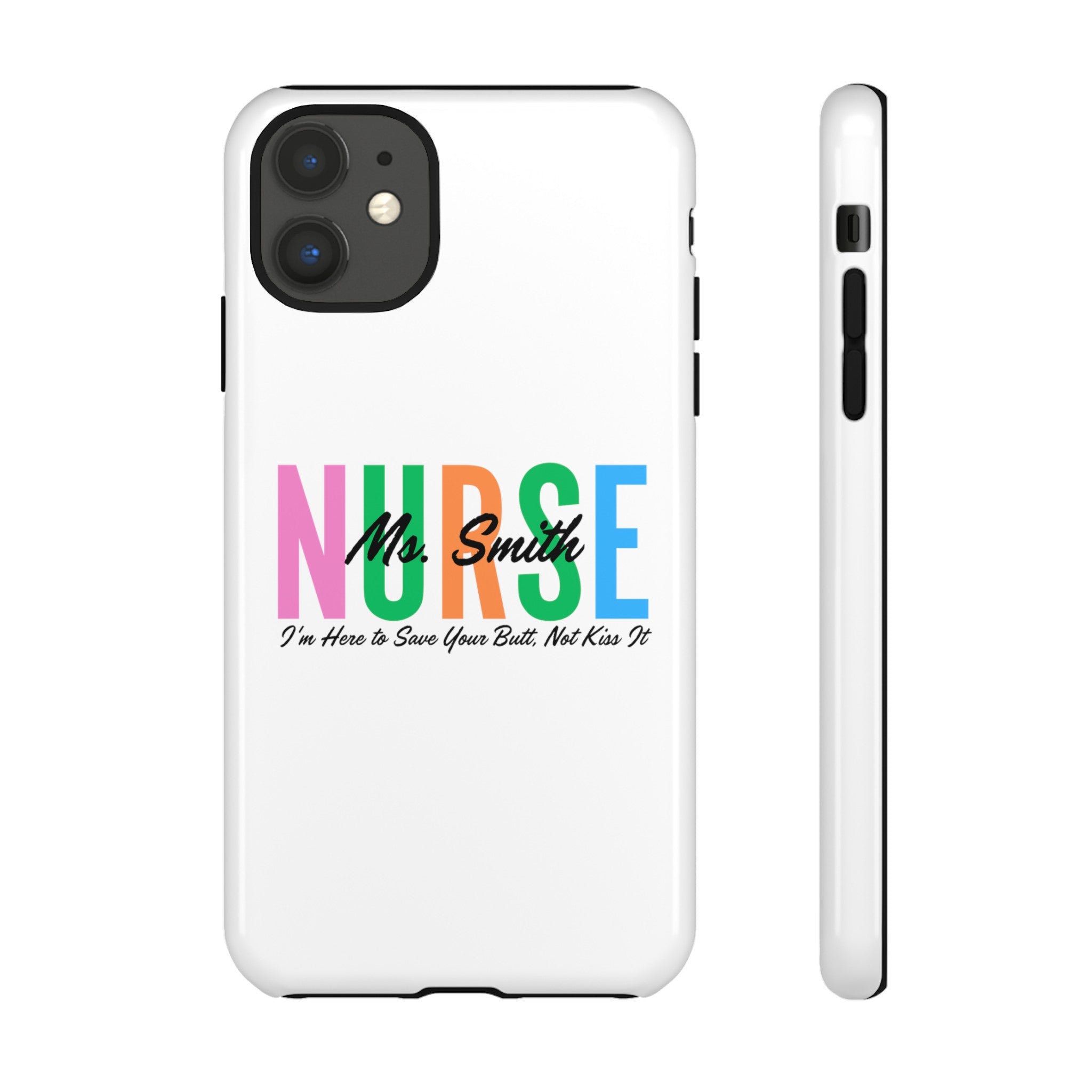 Personalized Nurse iPhones and Samsung Galaxy Tough Cases, Nurse Name, Gift for Nurse, Nurse's Appreciation