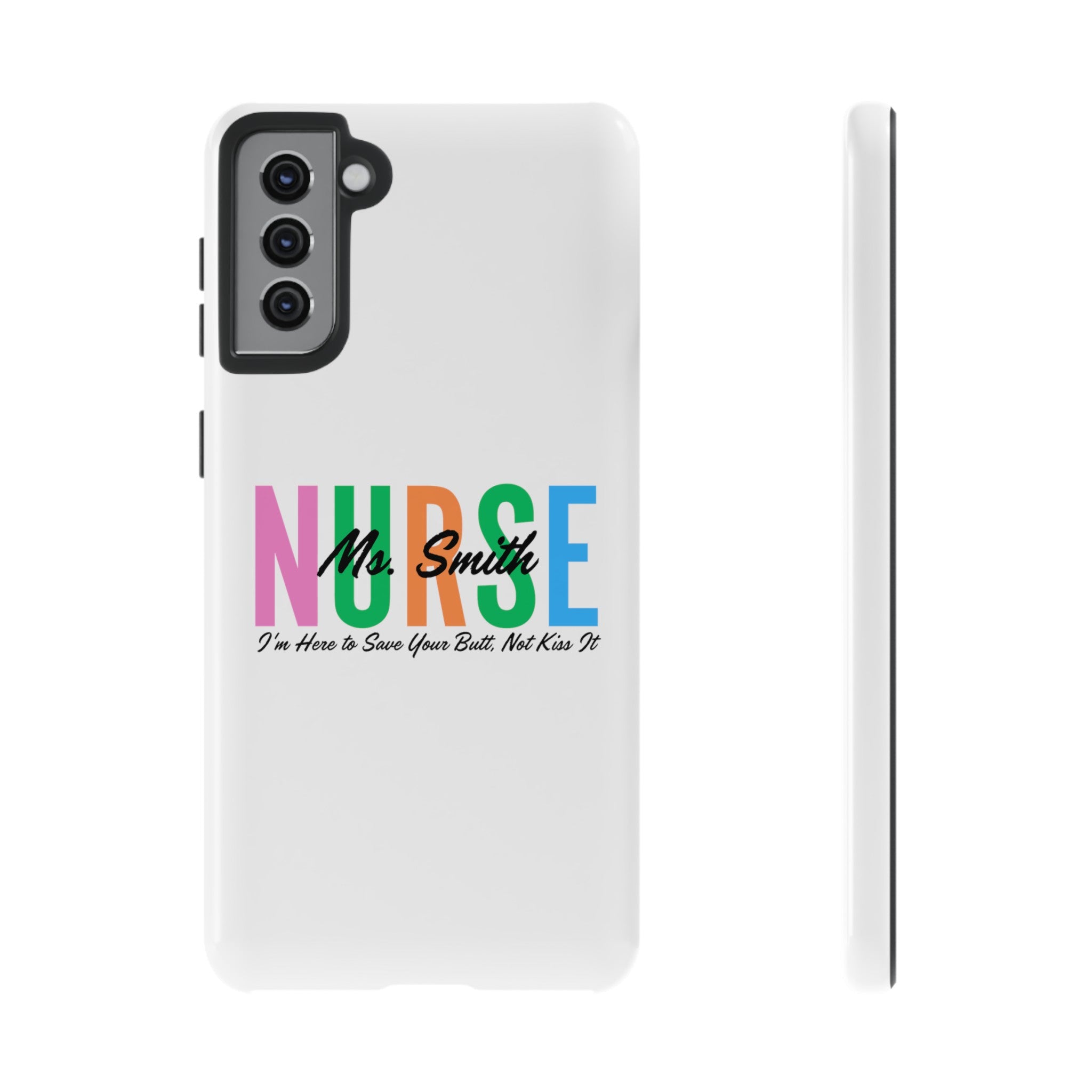 Personalized Nurse iPhones and Samsung Galaxy Tough Cases, Nurse Name, Gift for Nurse, Nurse's Appreciation