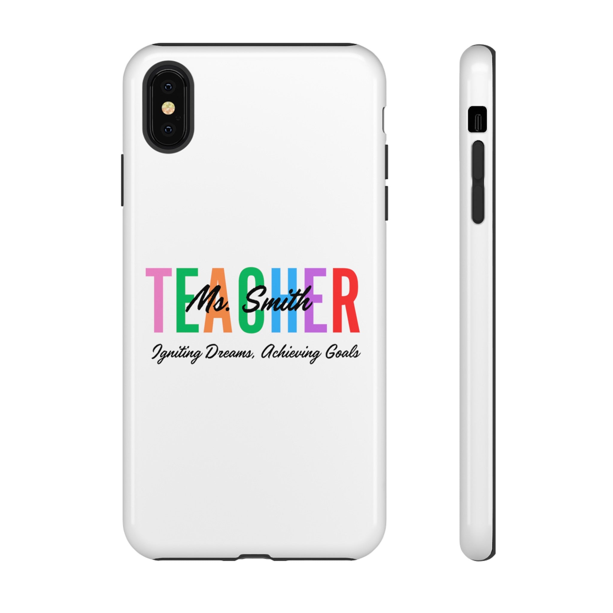 Personalized Teacher iPhones and Samsung Galaxy Tough Cases, Teacher Name, Gift for teacher, Teacher's Appreciation