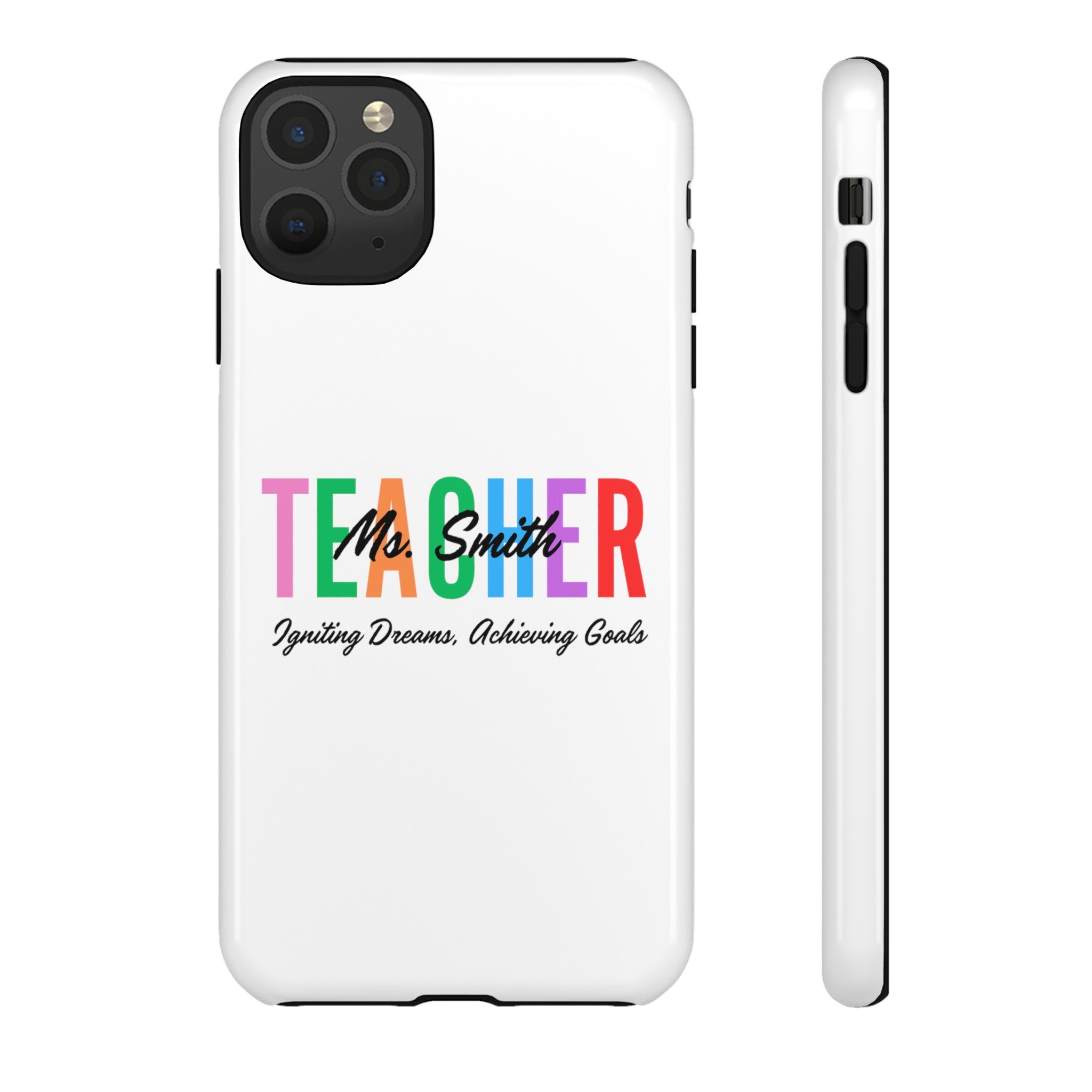 Personalized Teacher iPhones and Samsung Galaxy Tough Cases, Teacher Name, Gift for teacher, Teacher's Appreciation