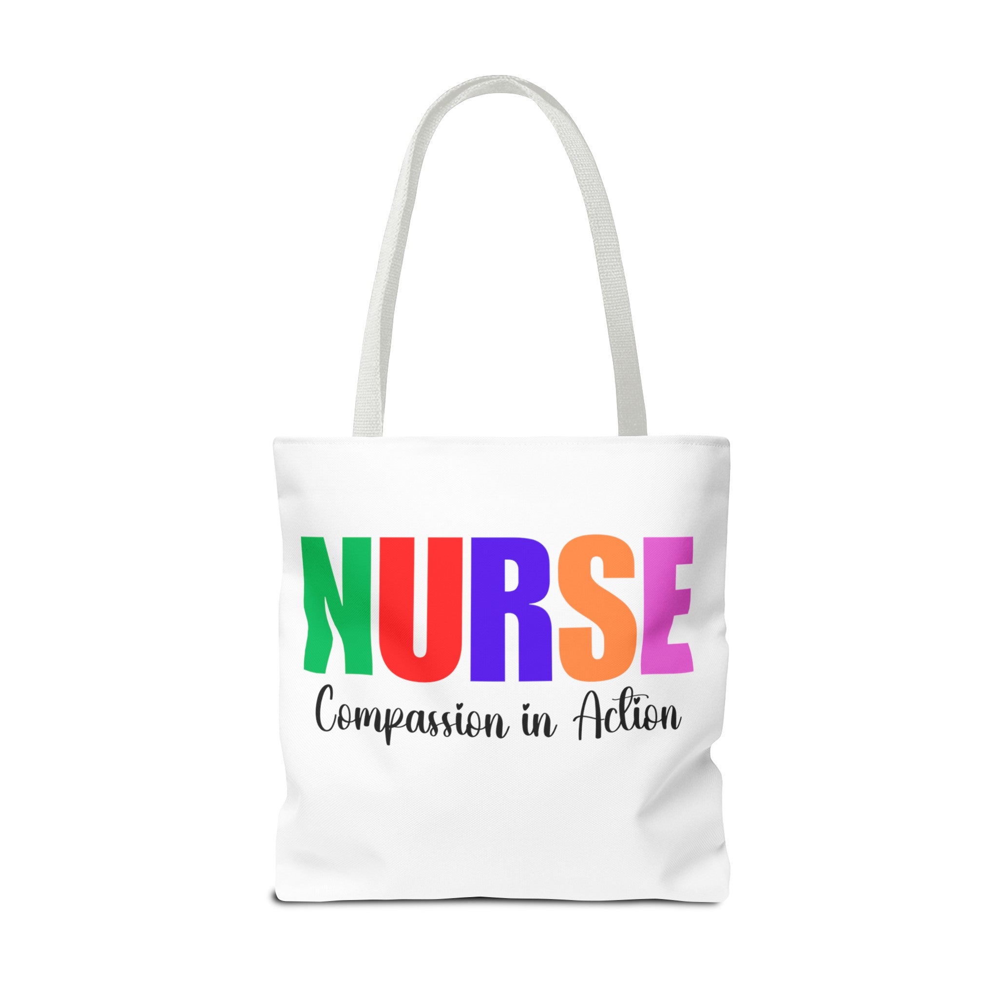 Nurse Compassion In Action Tote Bag (AOP), Gift for Nurse, Nurse Bag, Bag for Nurse