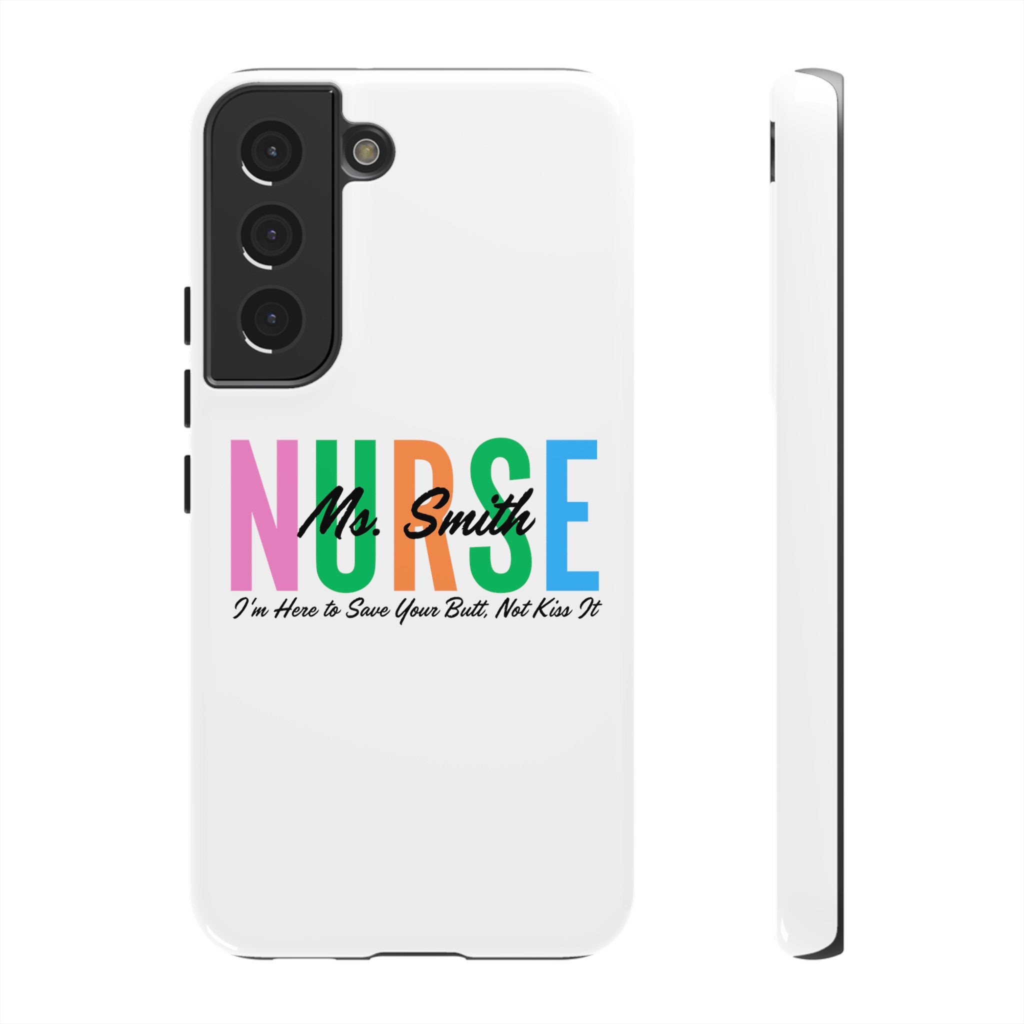 Personalized Nurse iPhones and Samsung Galaxy Tough Cases, Nurse Name, Gift for Nurse, Nurse's Appreciation