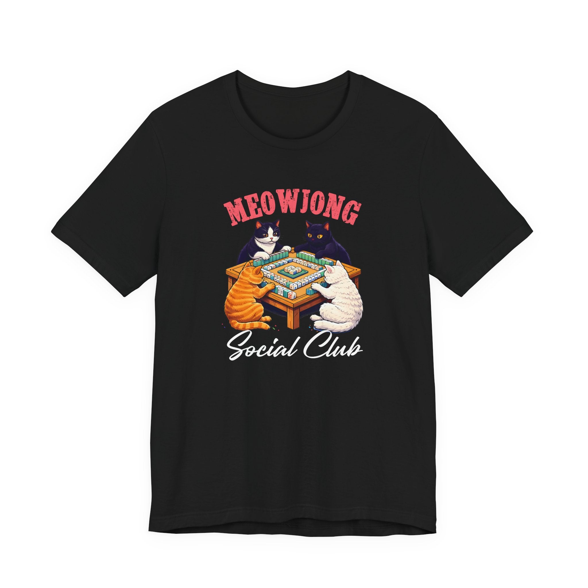 Funny Cat Shirt, Meowjong social club tee, Cat Mom Tee, Gift for Cat lover