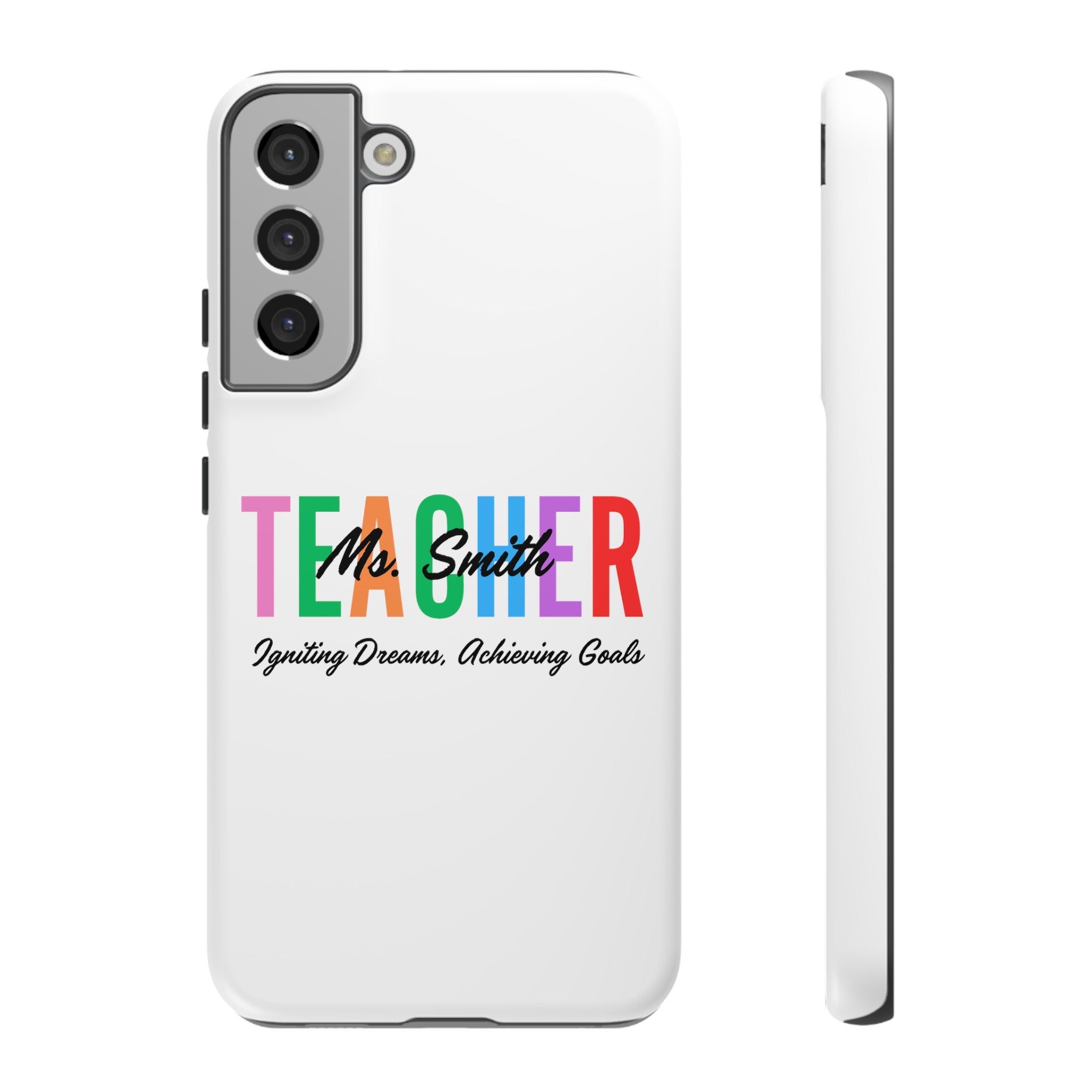 Personalized Teacher iPhones and Samsung Galaxy Tough Cases, Teacher Name, Gift for teacher, Teacher's Appreciation