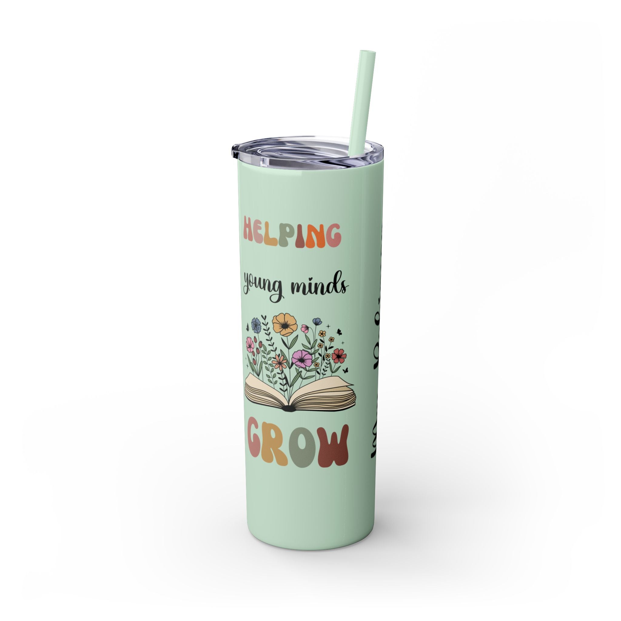 Teacher Gift - Personalized Tumbler Gift for Teacher - Helping Little Minds Grow Floral Tumbler Teacher Gifts - Teacher Appreciation Gift