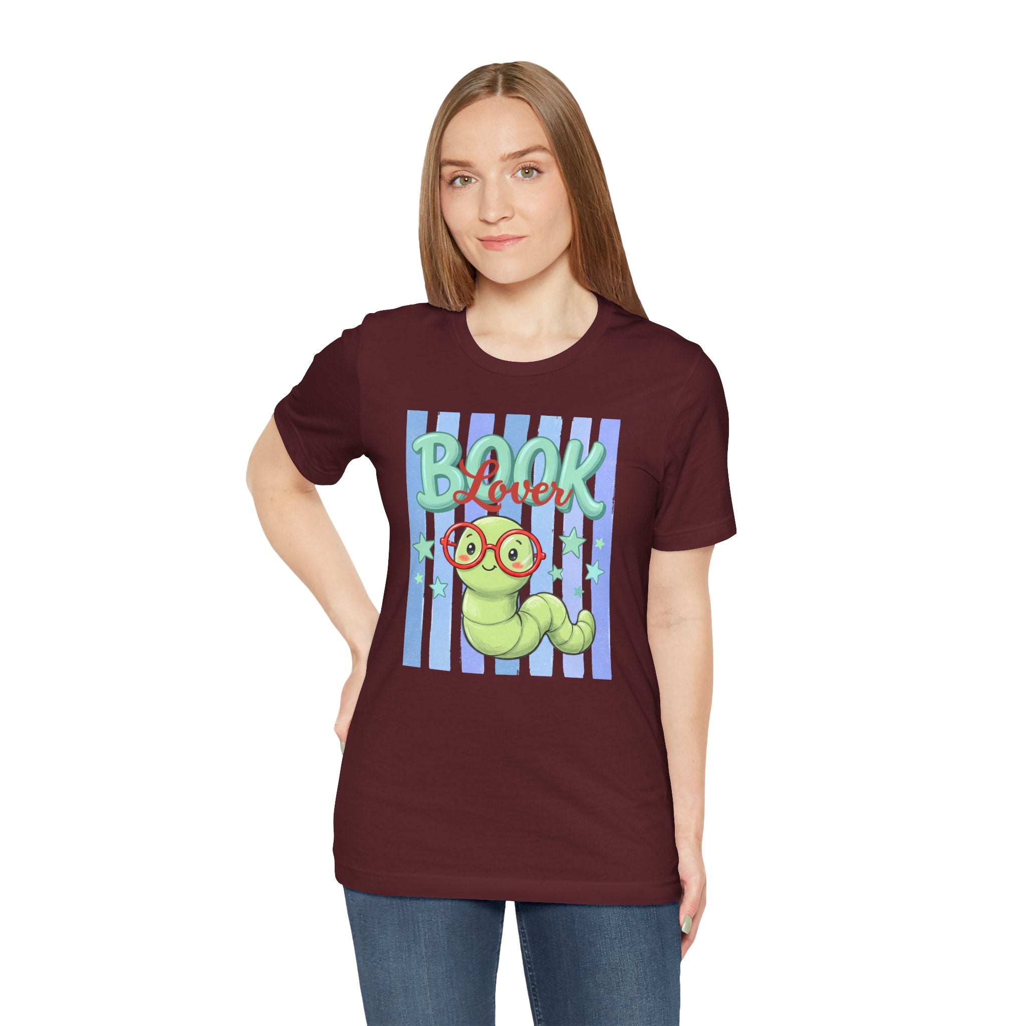 Book Lover Shirt,  Bella Canvas 3001 Striped Book Lover Tee, Gift for Book Lover