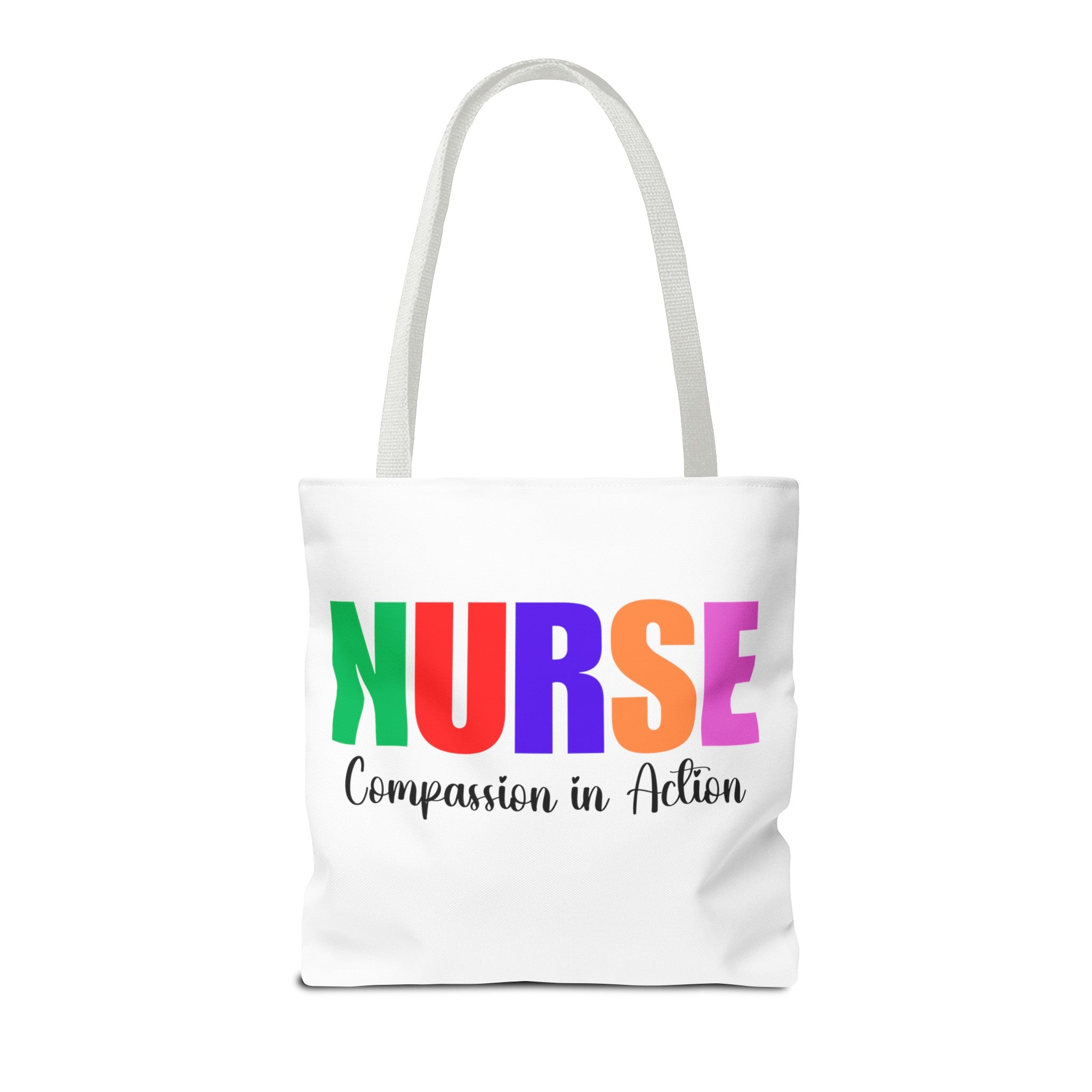 Nurse Compassion In Action Tote Bag (AOP), Gift for Nurse, Nurse Bag, Bag for Nurse