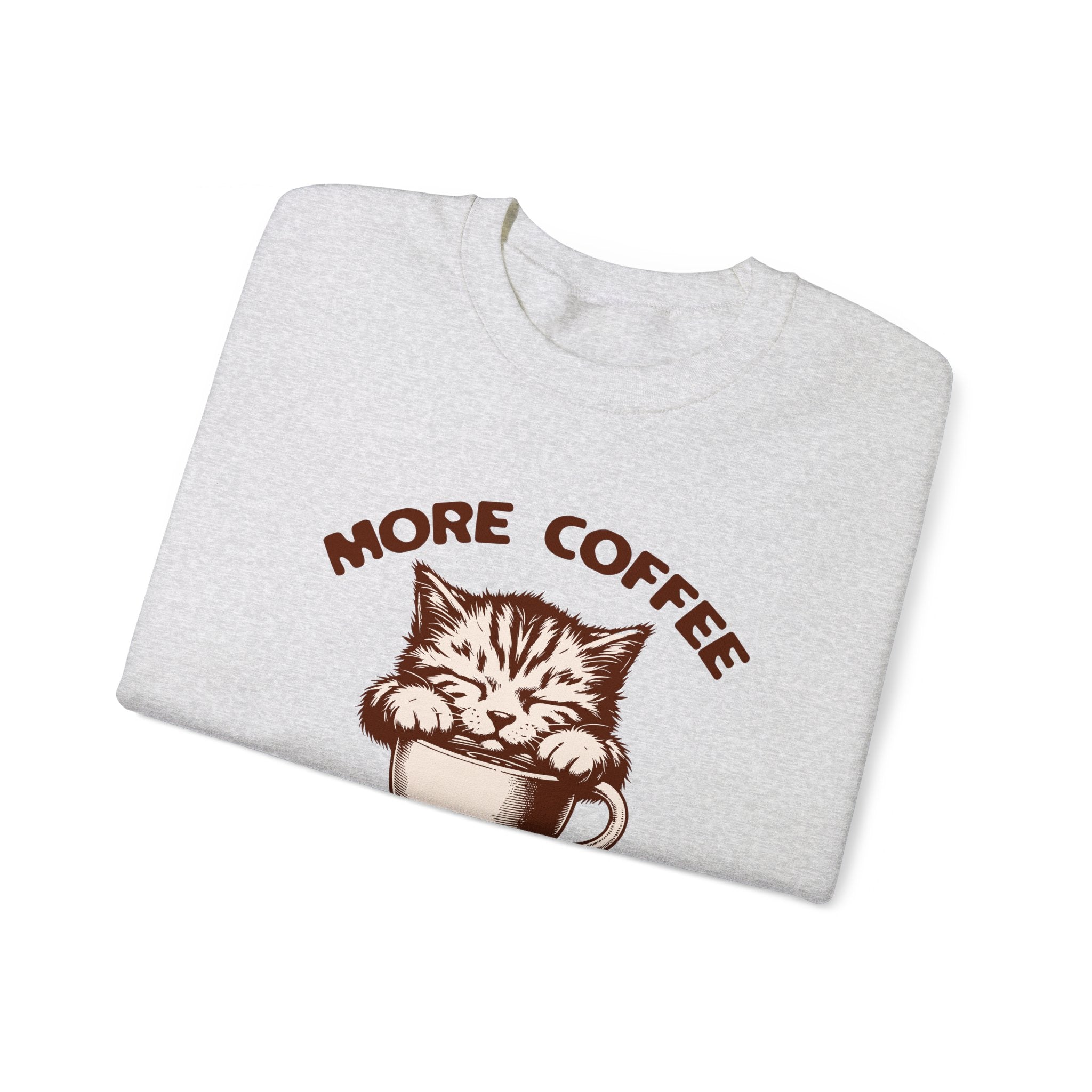 More Coffee Por Favor Funny Unisex Heavy Blend™ Crewneck Sweatshirt, Gift for Mom, Gift for Dad, Gift for Teacher, Gift for friend