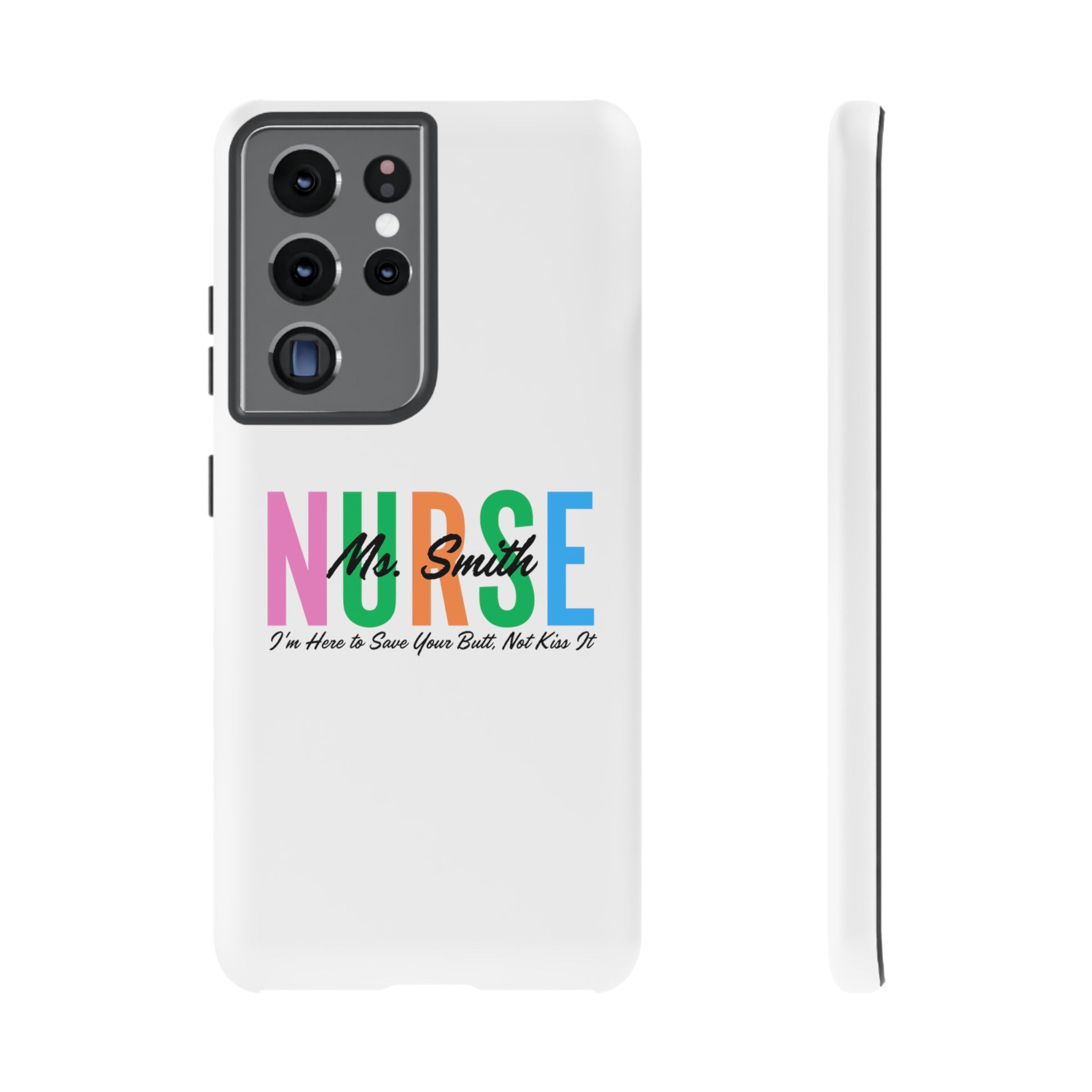 Personalized Nurse iPhones and Samsung Galaxy Tough Cases, Nurse Name, Gift for Nurse, Nurse's Appreciation