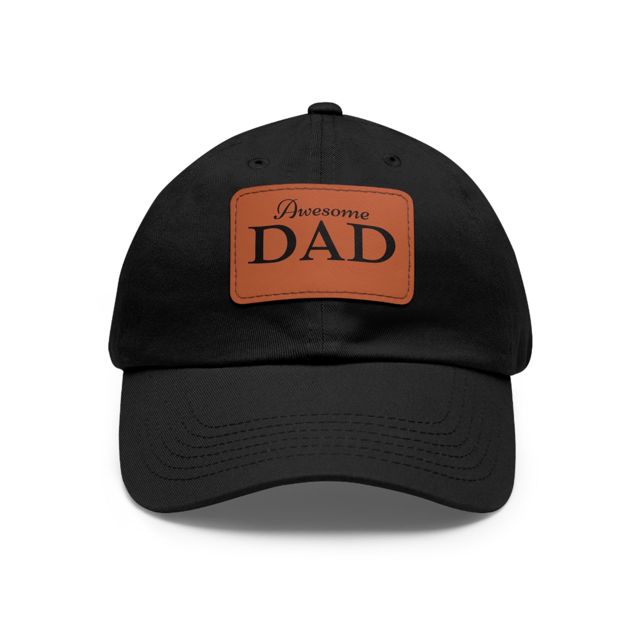 Awesome Dad Hat with Leather Patch (Rectangle), Best Father's Day Gift, Best Gift for Dad, Best Gift for Grandpa, Father's Day Hat