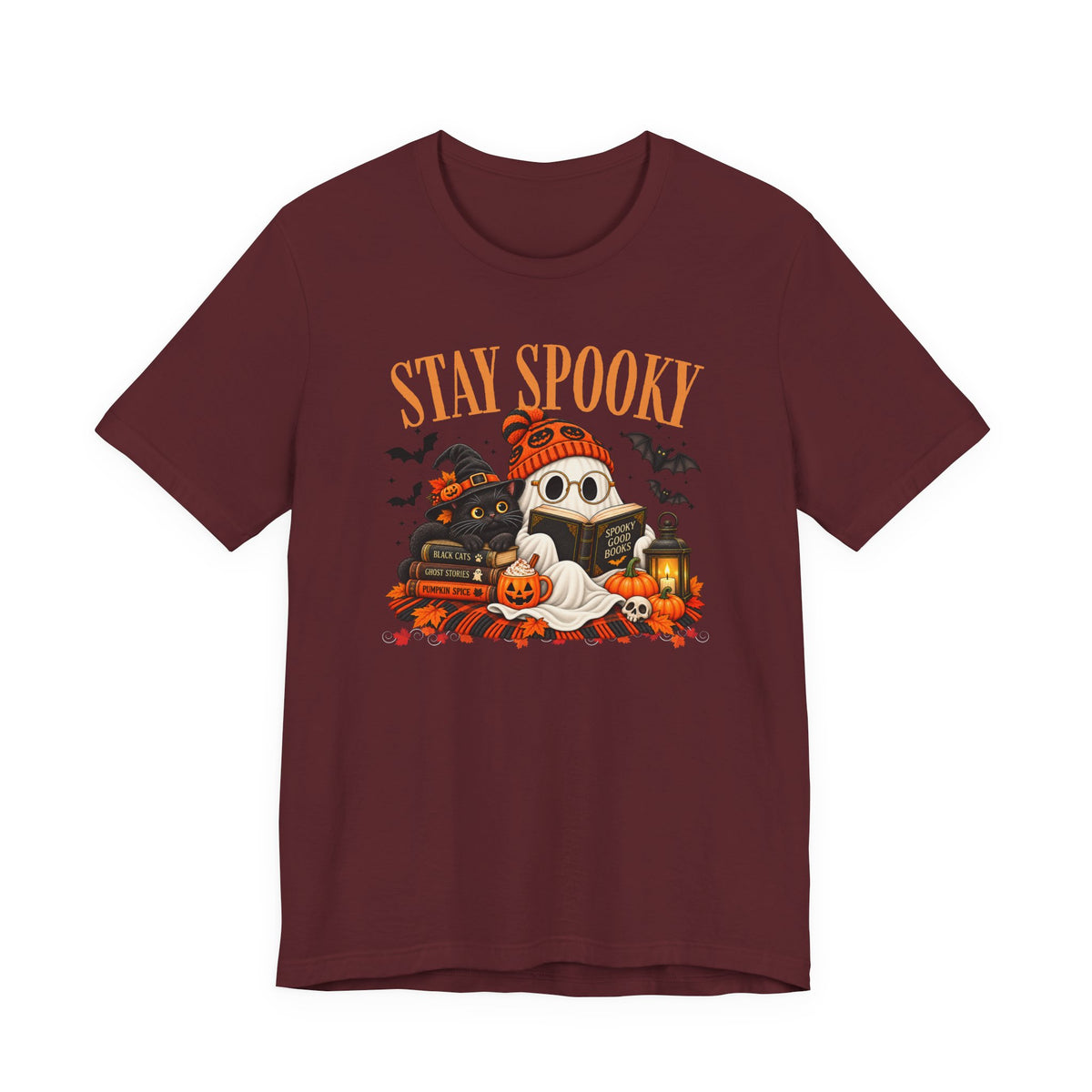 Stay Spooky T-Shirt, Halloween Ghost and Black Cat Sweatshirt, Halloween Gift