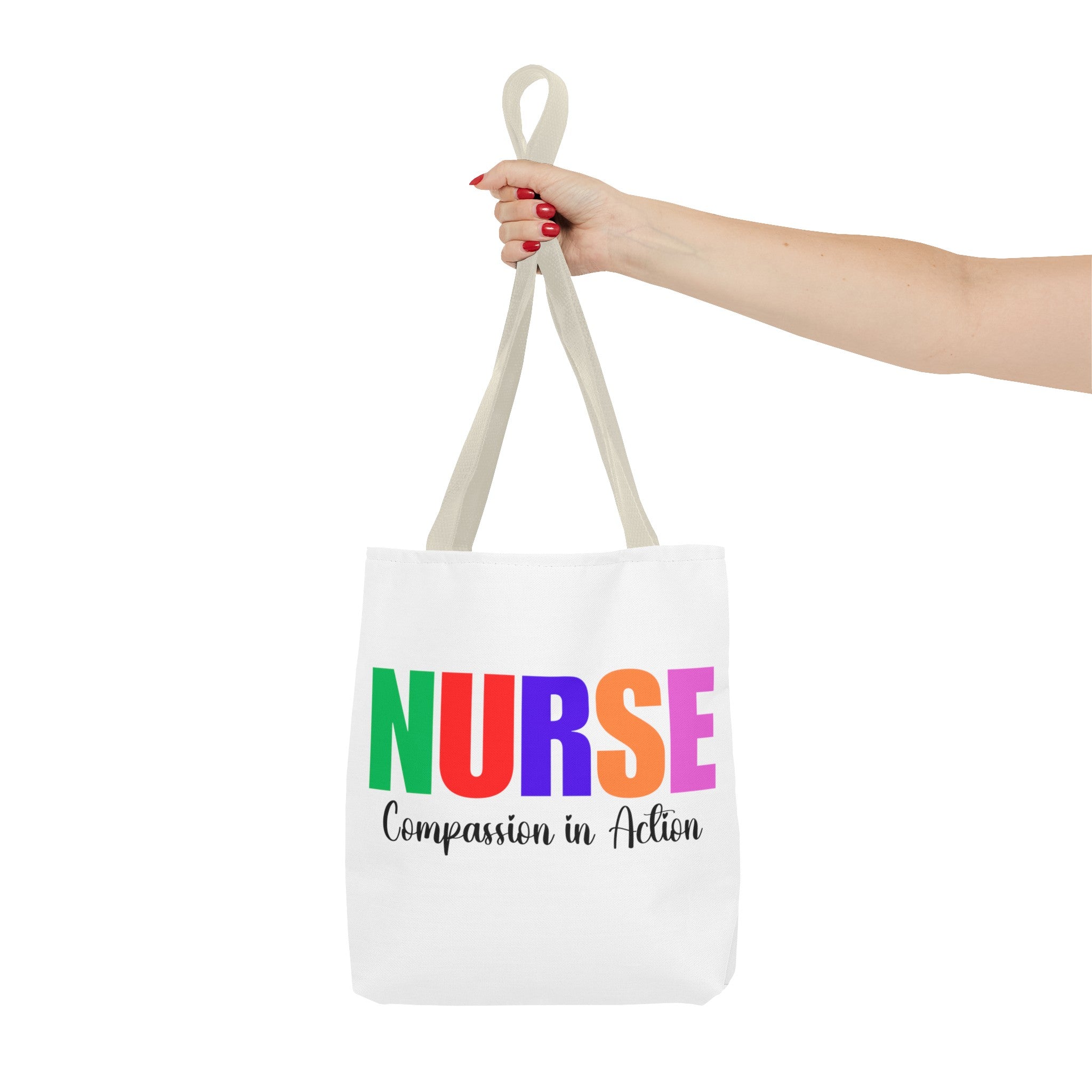 Nurse, Compassion In Action Tote Bag, Gift for Nurse, Nurse Appreciation Gift, Nurse Graduation Gift