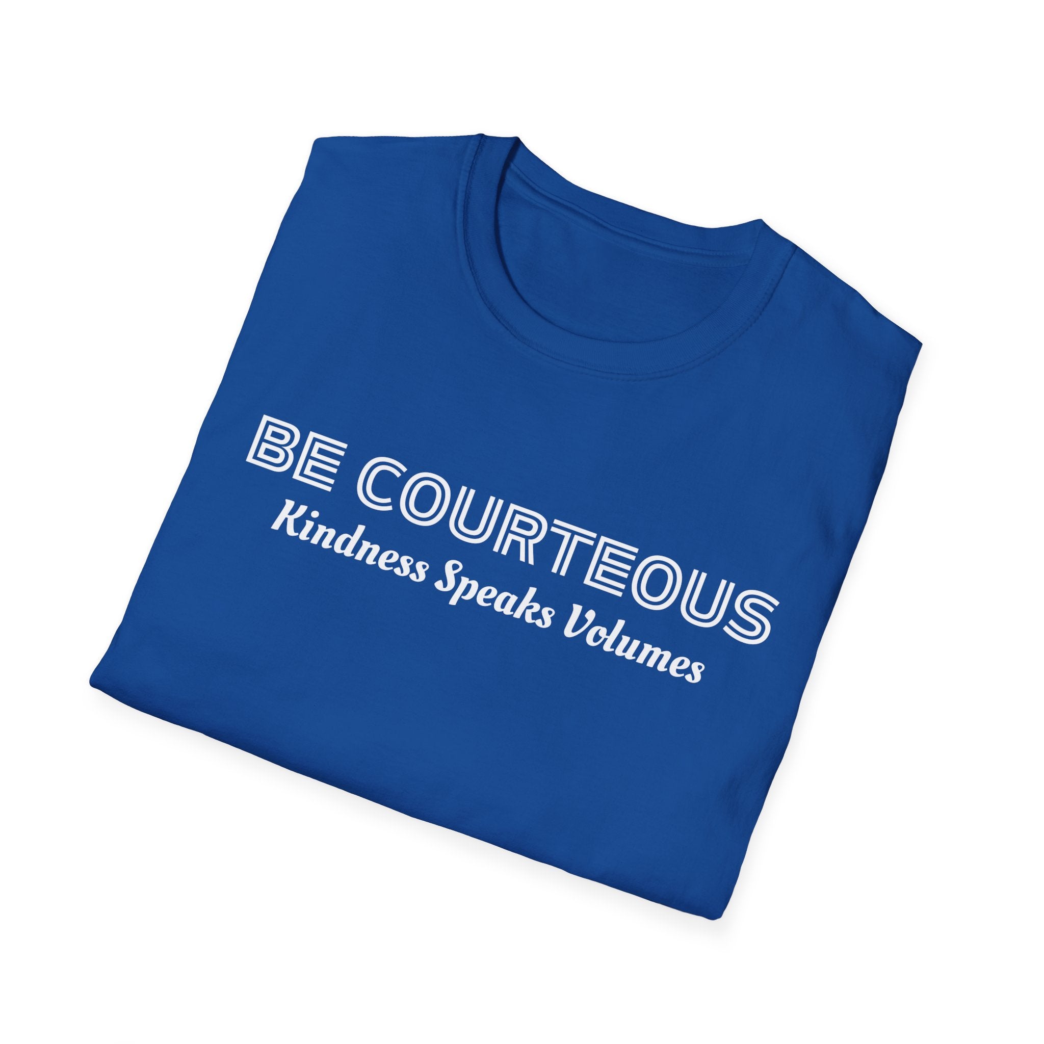 Be Courteous Kindness Speaks Volume Unisex Softstyle T-Shirt Inspirational Shirt, Retro Teacher T-shirt, Cute Teacher shirt, Kindergarten teacher, Teacher T-Shirt, Preschool Teacher