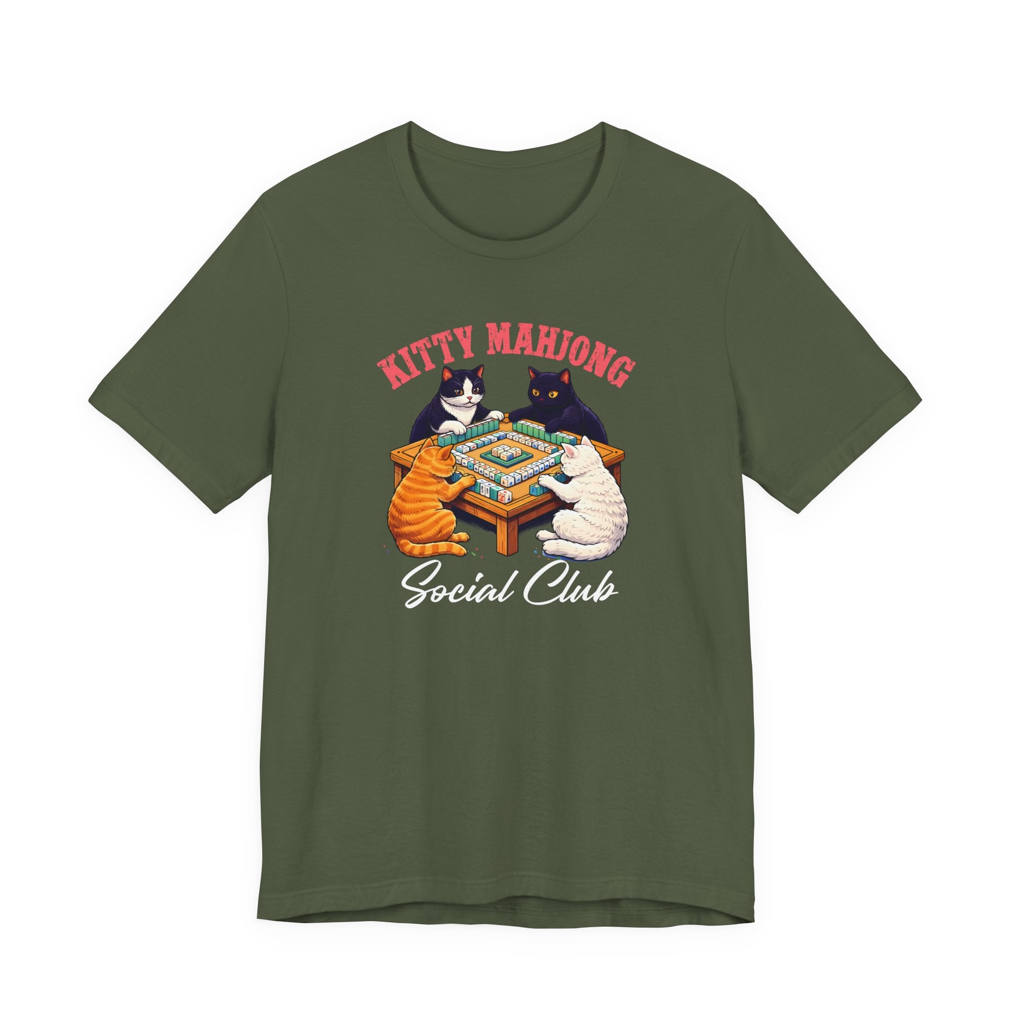 Funny Cat Shirt, Kitty Mahjong social club tee, Cat Mom Tee, Gift for Cat lover