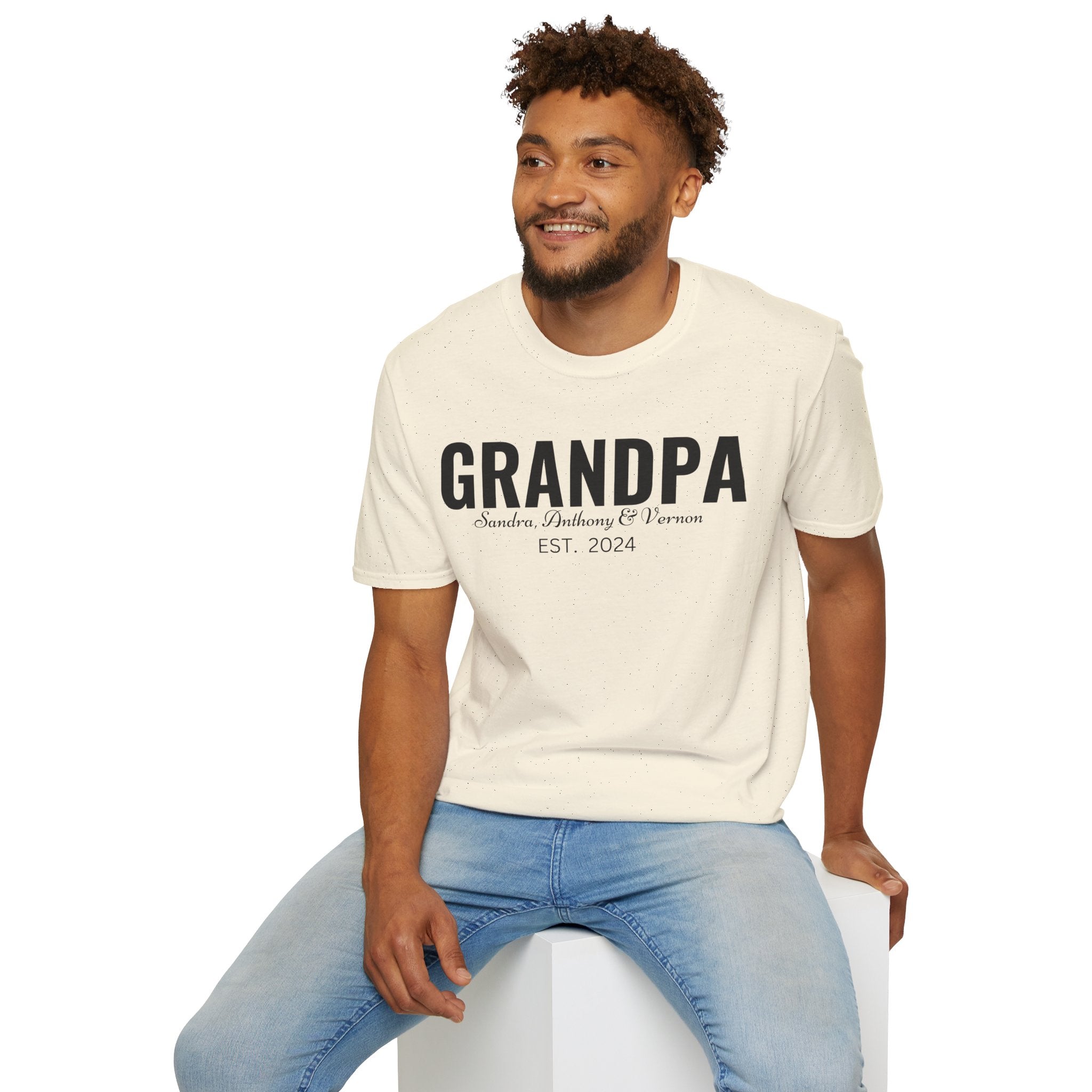 Personalized Grandpa Shirt with Grandkids Names , Fathers Day Gift For Grandpa, Gift From Grandkids, Gift from Kids