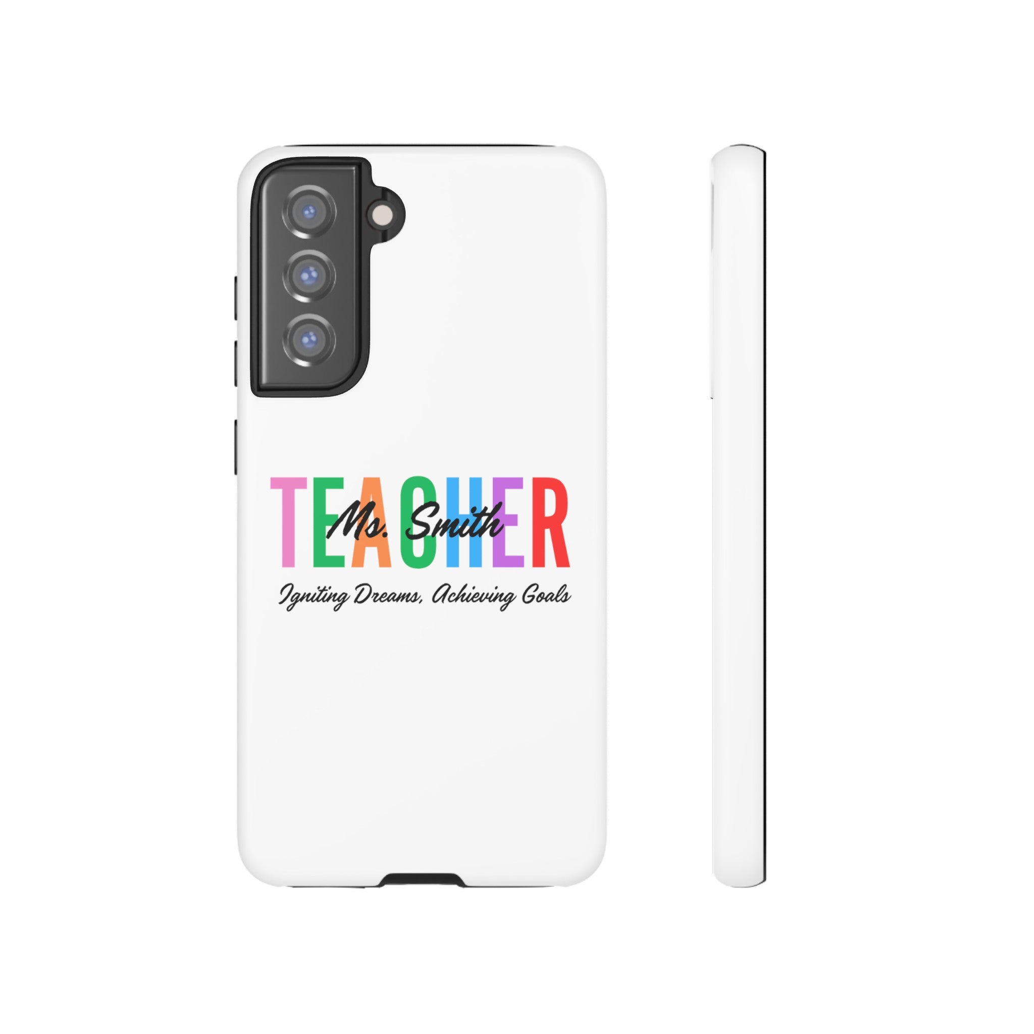 Personalized Teacher iPhones and Samsung Galaxy Tough Cases, Teacher Name, Gift for teacher, Teacher's Appreciation