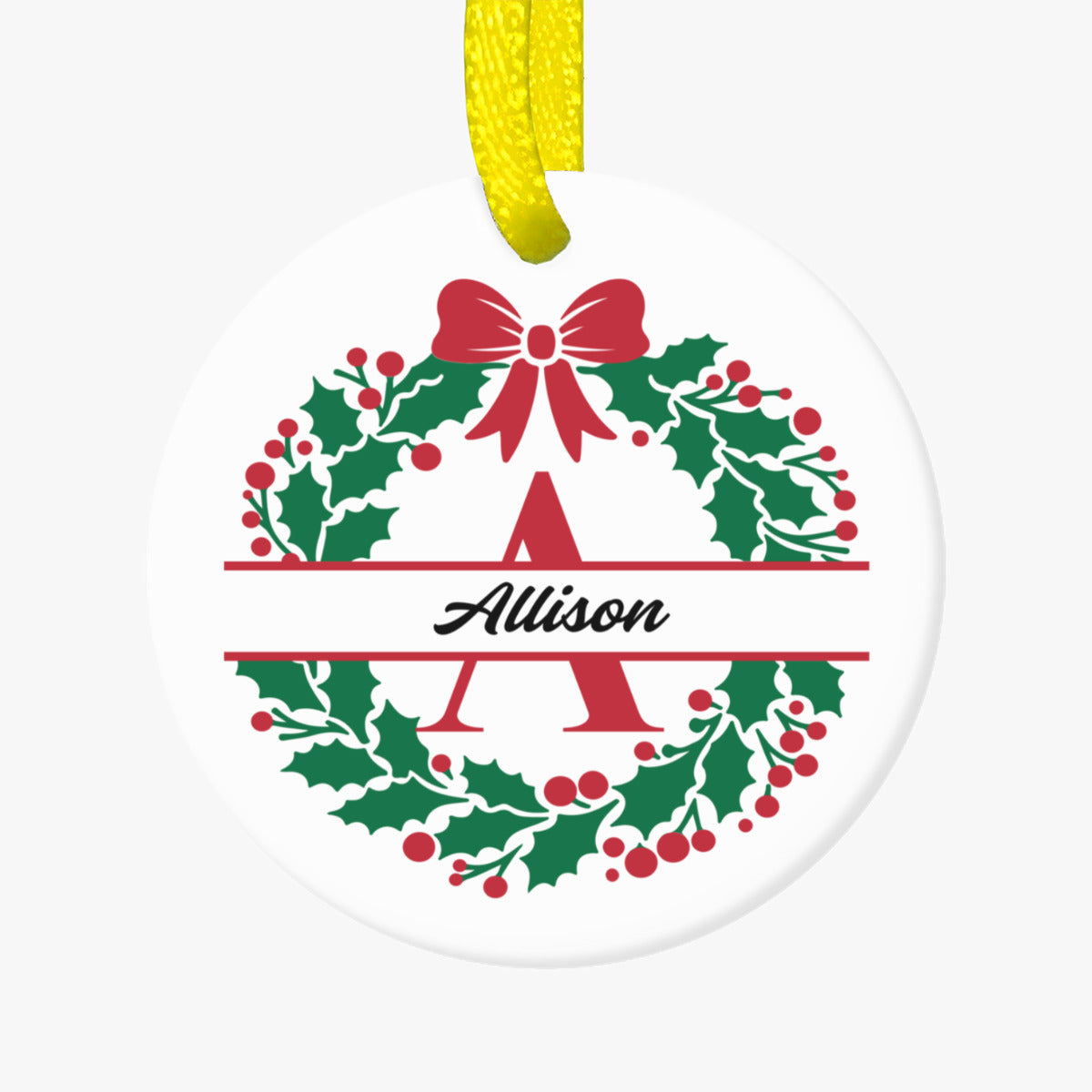 Personalized Ceramic Ornaments - Different 2-Sided Design, Customizable for Christmas