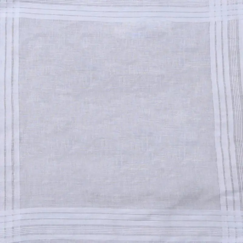 12Pcs/Set 40x40cm Men Women Cotton Handkerchiefs Pure White Classic Hankies Jacquard Striped Pocket Square Towel DIY Painting