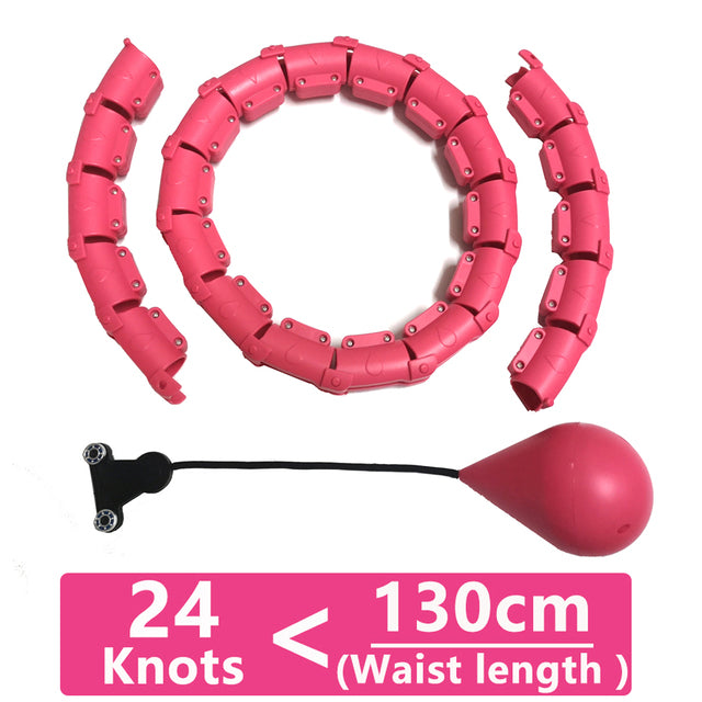 Smart Weighted 24 Knots Sport Hula Hoop Abdominal Waist Fitness Hoops